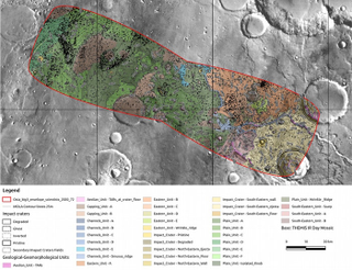 Texture map for Oxia Planum. Image: NASA/JPL-Caltech/Arizona State University; analysis: IRSPS/TAS-I